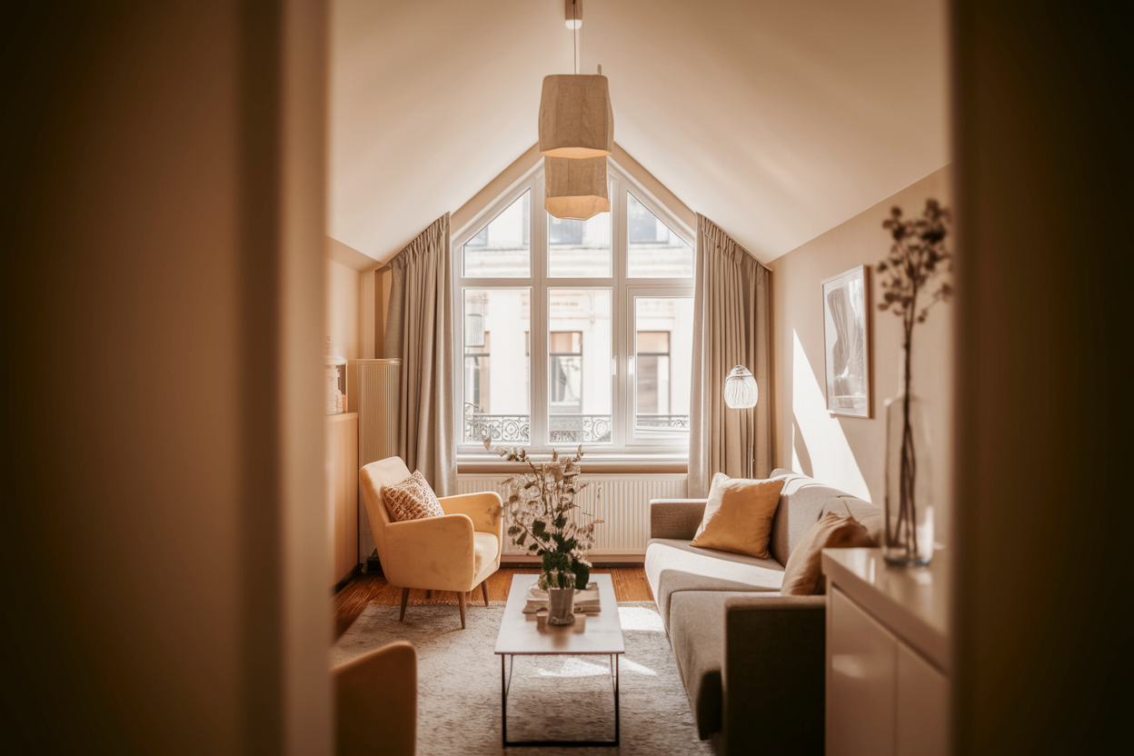 appartement-plafond-haut-chaleureux