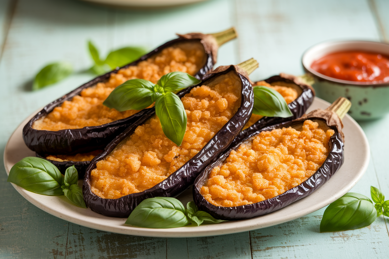 aubergines-frites-basilic-sauce-marinara