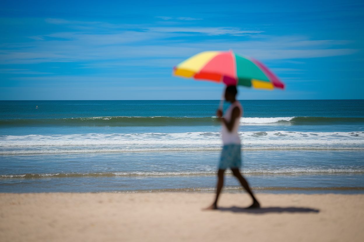cap-vert-plage-parapluie