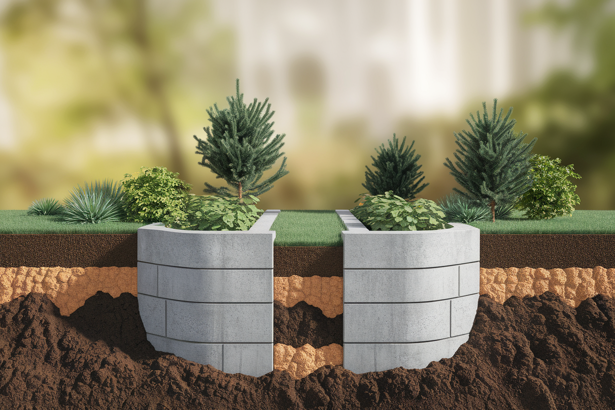 coupe-mur-retenue-beton-plantes
