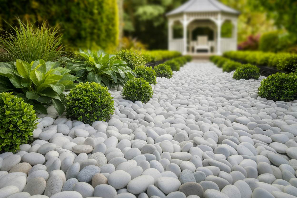 jardin-galets-blancs-gazebo