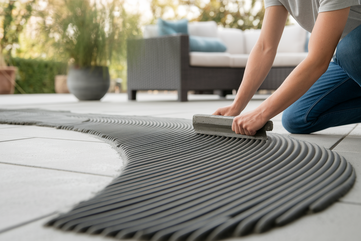 personne-genoux-outil-lissage-terrasse