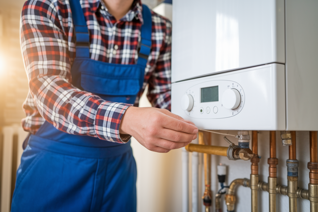 personne-inspection-chaudiere-gaz