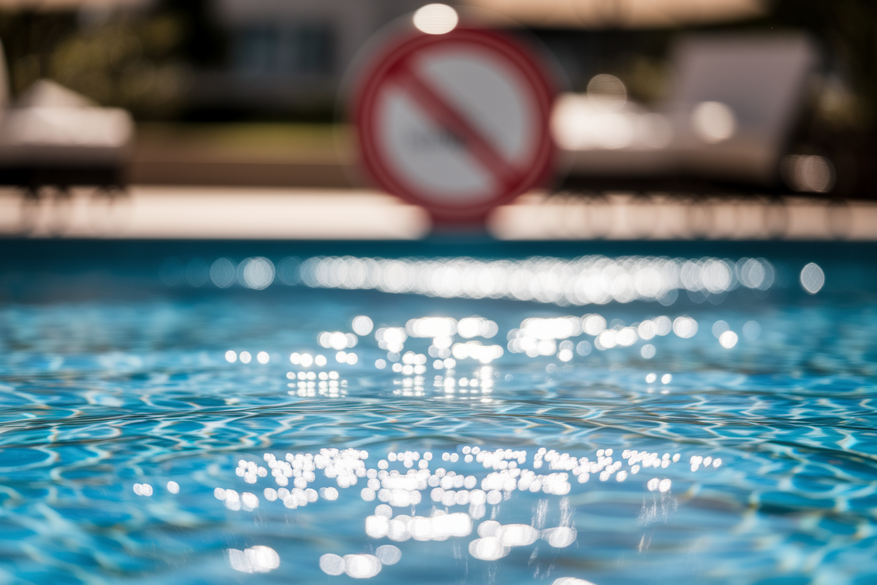 piscine-eau-salee-reflets-panneau-interdit
