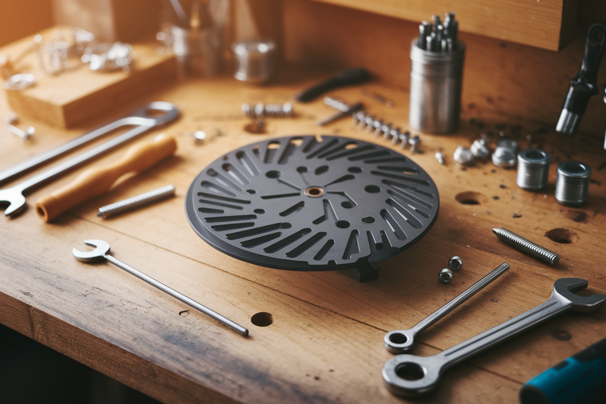 mecanisme-lame-ajustable-banc-outils