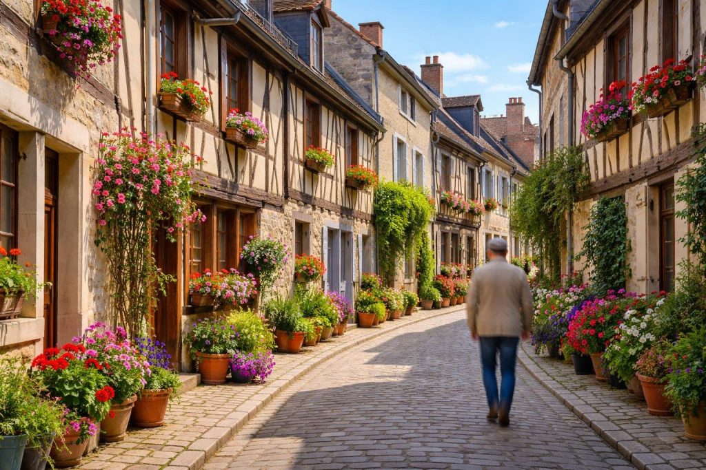 rue-pavee-maisons-colombages-fleurs