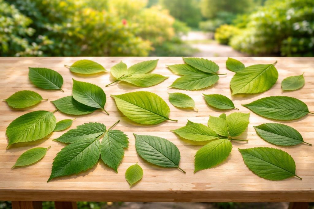 feuilles-arbre-tableau-bois-flou-jardin