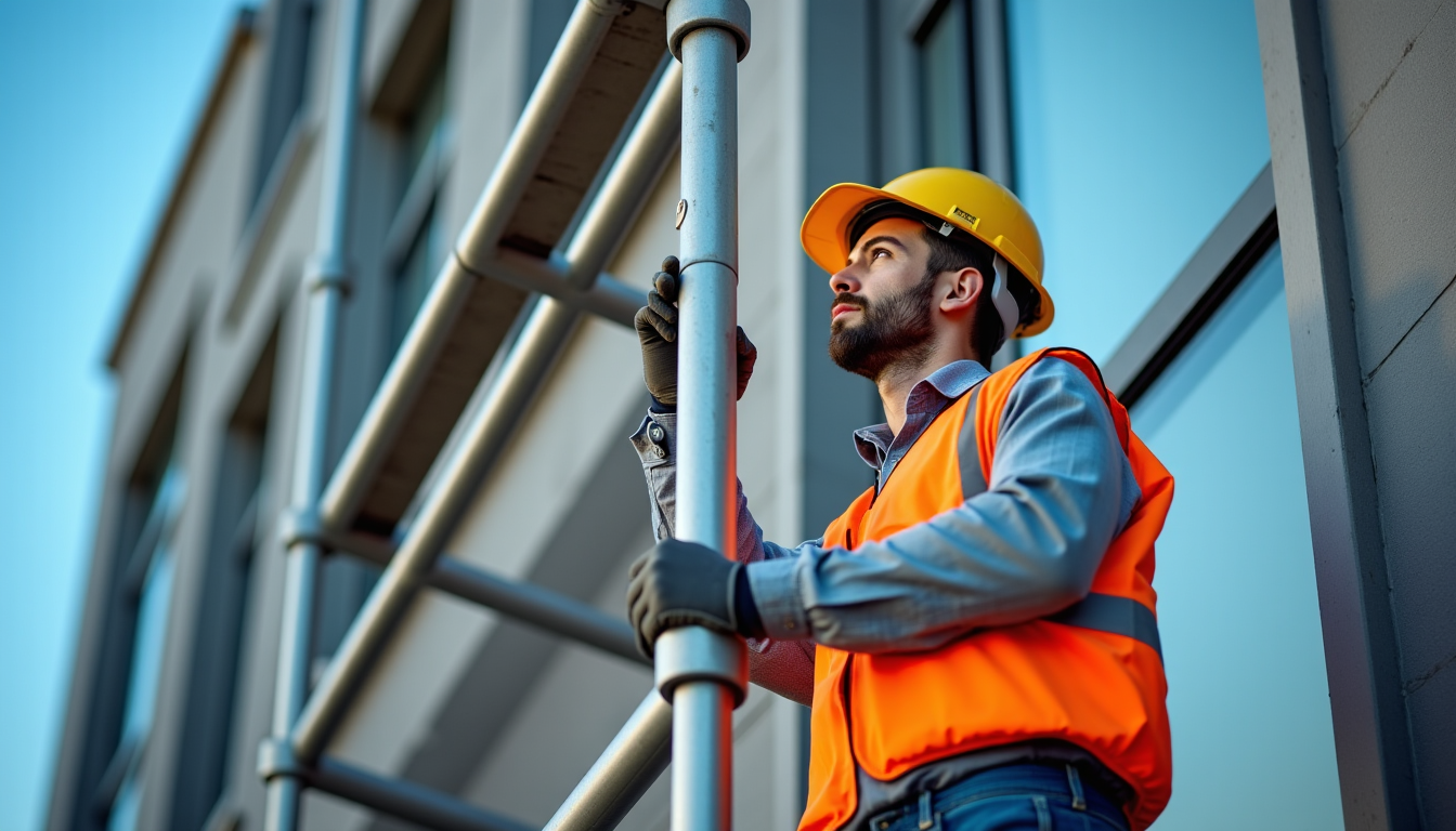 fenêtre à l'étage bloquée ou infiltrations : intervenir par l'extérieur avec un échafaudage de façadier — un échafaudage de façadier est une structure modulaire,
